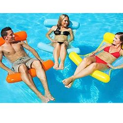 BLUE SKY - Silla Colgante - Inflable - 069796 - Color Aleatorio - Plástico - 110 cm x 76 cm - Juego al Aire Libre - Piscina - Hamaca - A Partir de 14 años