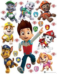 AG Design Paw Patrol-Pegatinas Decorativas para Pared, Muebles y decoración de habitación Infantil, 65 x 85 cm, DK 2323, Multicolor, 65 cm x 85 cm