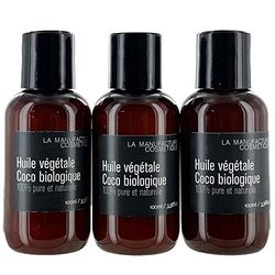 La Manufacture Cosmétique Aceite Acondicionador de Coco Orgánico para Cuidado del Cabello y Piel Seca, Primera Presión en Frío, Calmante y Nutritivo 300 ml