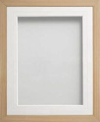 Frame Company Webber Beech with White V-Groove Mount, 9x7 for 7x5 inch