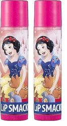 Lip Smacker Biancaneve, Balsamo Labbra per Bambini al gusto di Principesse Disney, Idratante e Levigante per far risplendere le Labbra, al gusto di Bacio di Ciliegia (Confezione da 2)