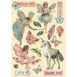 Stamperia - Forme colorate in legno per scrapbooking, album, card making, bullet journalling and more Laser Cut, Stampate per dettagli dettagliati, perfette per artigianato e velenatura (Wonderland)