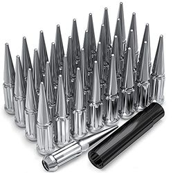 3850XL-33AM Chrome 1-Pc Spline Spike Lug Nut