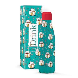 I-Drink Botella Térmica Doble Pared 350/500/750 / 1.000 ML, Decorada (500 ML, Lucky Cat)