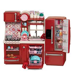 Our Generation BD37086Z - Keuken voor poppen met accessoires - Rood