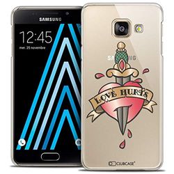 Caseink - fodral för Samsung Galaxy A3 2016 (A310) [Crystal Motif HD Collection Tatoo Lover Design Love Hurts - hårt - ultratunt - tryckt i Frankrike]