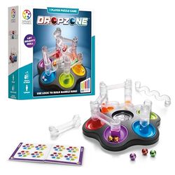 SmartGames - Dropzone, 1 Player Puzzle Marble Run, 8+ Years, Blue