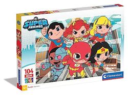 Clementoni - 25720 - Supercolor Puzzle - Dc Comics Superfriends - 104 pezzi - Made in Italy, puzzle bambini 4 anni, puzzle cartoni animati, Dc Comics puzzle, puzzle supereroi
