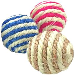 cyclingcolors Palla Giocattolo Cat Chase Ball Sisal Rope Diametro 4,3 cm Giochi Giocattolo Colore Artiglio Graffio Giardino Naturale Decorazione Casa