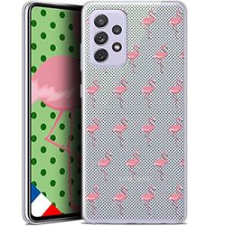 Caseink fodral för Samsung Galaxy A72 4G/5G (6.7) [gel HD-mönster tryckt i Frankrike mönster kollektion mönster design Les Flamingos prickar - mjuk - ultratunn]