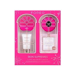 FOREO Skin Supremes LUNA mini 3 & UFO mini 2 | Brosse nettoyante visage & Masque LED coffret de soins de la peau | Cadeau pour femme | Brosse nettoyante exfoliante et luminothérapie visage