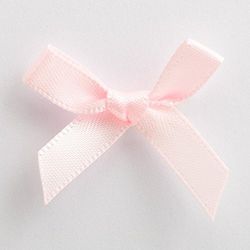 Italian Options Satin Craft Bows 100-Piece Pack, 3 cm Bow Width, Pale Pink