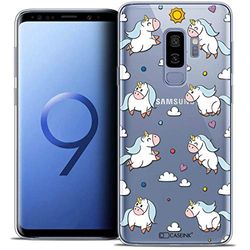 Caseink fodral för Samsung Galaxy S9+ / S9 Plus (6.2) fodral [kristallgel HD mönster kollektion fantasia design enhörning i himlen - mjuk - ultratunn - tryckt i Frankrike]