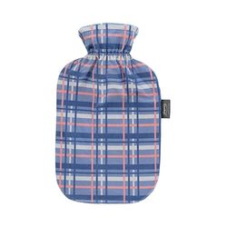 Fashy Borsa dell'acqua calda con rivestimento a quadri, 2 l