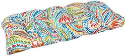 Pillow Perfect Outdoor Ummi Wicker Loveseat Cushion, Multicolored