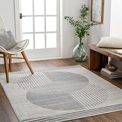 Surya Polcanto - Tappeto geometrico moderno, per soggiorno, sala da pranzo, camera da letto, morbido tappeto astratto Boho, tappeto a pelo corto, facile da pulire, grande tappeto, 160 x 215 cm