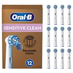 Oral-B Pro Sensitive Clean Recambios para Cepillo de Dientes Eléctrico, Pack de 12 Cabezales, Blanco - Originales (Tamaño Buzón)