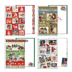 Toscane Carte Pregiate Kerstkaarten Kerstman, vintage verpakking, meerkleurig, 8009162323141