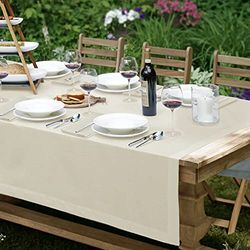 Villeroy en Boch La Classica Luxe linnen stoffen tafelkleed, 70" x 96", ivoor
