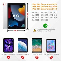 iPad 10,2 inch hoes voor iPad 9e generatie 2021 8e generatie 2020 en 7e generatie 2019 Case Slim Case Auto Wake & Sleep Case voor iPad 10,2 inch, donkergroen