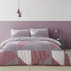LARSSON GEO PLUM SET påslakan 200 x 200 + 2 (50 x 80)