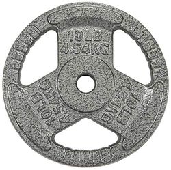 Sporzon! Piastra in ghisa da 2,5 cm per allenamento di forza, sollevamento pesi e crossfit, singolo, grigio