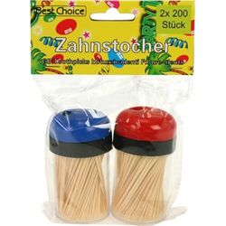 Toothstick 2 x 200 pcs in Spenderbox color ass.