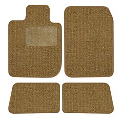 B&B AUTOSPORT Renault Megane Sedan 2003, 2004, 2005, 2006, 2007, 2008 Right Hand Drive, 4 pc Set, Floor Mats - COCO Natural-White