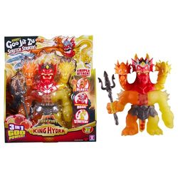 BANDAI Heroes of Goo Jit Zu CO42948 Actiefiguur, de machtigste held, King Hydra heeft met zijn Fury Lava-krachten in 25 cm, meerkleurig