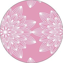 Bonateks, Round Digital Printed Mouse Pad, Non-Slip Base, for Office and Home, Diameter:22cm