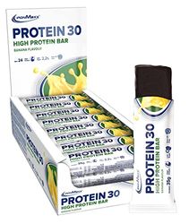 Protein 30 Protein Bar Banana - 24 x high-Protein Snacks, 35g, Reduced Sugar, 30% Protein Content, Delicious Snack with a Delicate Cream Filling