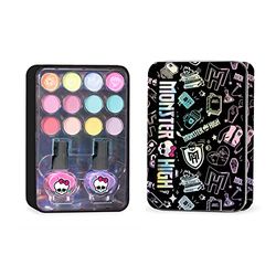 Nice Group - Monster High Tin Case Nail & Make Up Set, Makeup Kit with Eyeshadow and Enamel