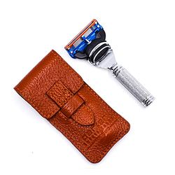 Parker Travel Fusion Compatible Razor with Leather case mod. TravFus