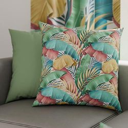PETTI Artigiani Italiani - Par de Fundas de Almohada 60x60 cm, Pareja de Funda de Cojín Tropical Colorido, 100% Microfibra Hipoalergénica, Paquete de 2, Made in Italy