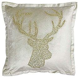 Paoletti W/landstång 50 x 50 fjäder CUSH CHP, champagne, 50 x 50 cm