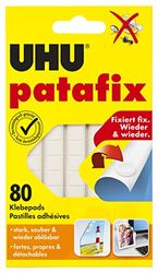 UHU 1648810 - Quadratini in pasta adesiva Patafix, 80 pezzi, colore: bianco