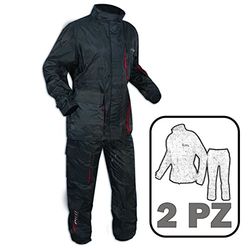 A-Pro Fato de mota chuva chuva impermeável preto 3XL