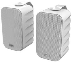 Audibax Delta 42 BT White Pair of Bluetooth Speakers – High-Performance Active Wall Speakers – Bluetooth Compatible – High Frequency Range (90Hz-20kHz) – Surround Sound
