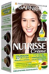 Garnier Nutrisse Creme Coloración Permanente Con Mascarilla Nutritiva De Cuatro Aceites - Castaño 4