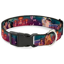 Buckle-Down Plastic Clip Kraag - Aladdin & Jasmine Scenes/Kasteel/Vogels - 1/2" Breed - Past 6-9" Nek - Klein