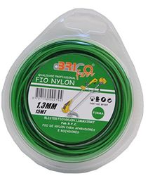 Bricoferr BF097-Filo per decespugliatore, diametro 1,3 mm, lunghezza 15 metri, rotondo