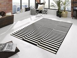 Hanse Home Design veludo tapete de cabelo curto painel, polipropileno, preto/creme, 160 x 230 x 0,9 cm