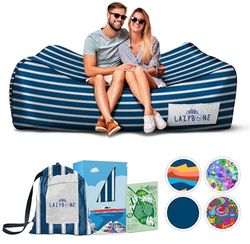 Chillbo Flap n Nap Lounger - Nautical Blue