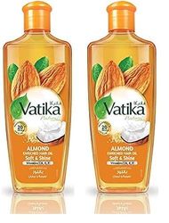 Vatika Naturals Multivitamin Enriched Almond Hair Oil 200ml with 100% Natural Oils For Root To Tip Nourishment (Pack of 2)