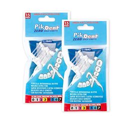 Pikdent Zéro Espaces Étroits - Porte-fils dentaires avec bande PTFE - Aussi confortables qu'un cure-dent, aussi efficaces qu'un fil dentaire - 30 Porte-fils dentaires