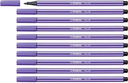 Marcador premium STABILO Pen 68, caixa com 10 unidades violeta