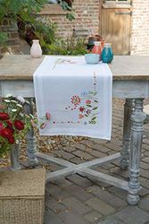 Vervaco Printed Table Runner Embroidery Kit, Cotton, Multicoloured, ca. 40 x 100 cm / 16" x 40"