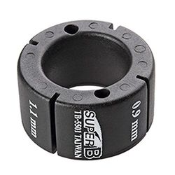 SUPER-B Tope raios plano 4 secções preto, unissexo-adulto, preto, pour 0,9/1,1/1,3/1,9 mm
