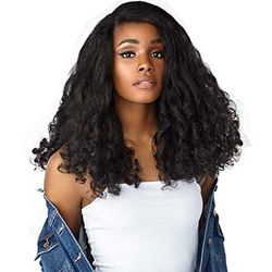 Sensationnel Curls Kinksandco Half Wig - Heart Breaker Synthetic Instant Weave Updo Full Cap for Natural 3C to 4C Hair Textures (1 JETBLACK)