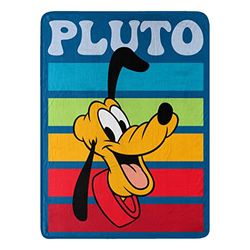 Northwest Disney Mickey Mouse Micro Raschel Manta de 46 x 60 Pulgadas, Rayas Pluto